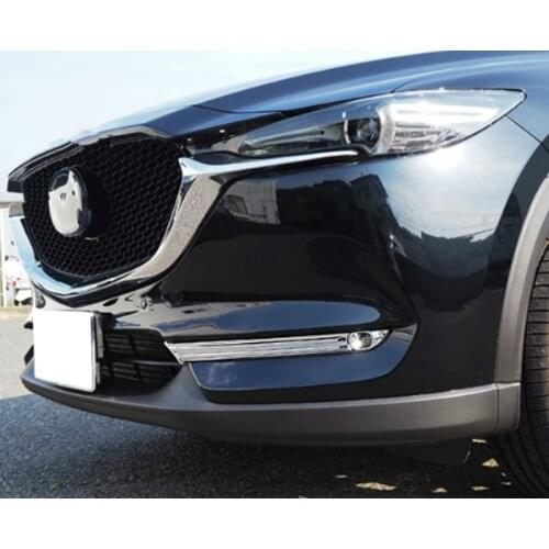 ABS Chrome Front Fog Lamps Cover Trim Fog Lamp Shade Trim for Mazda CX5 CX 5 CX-5 2017 2018 Car Accessories Styling