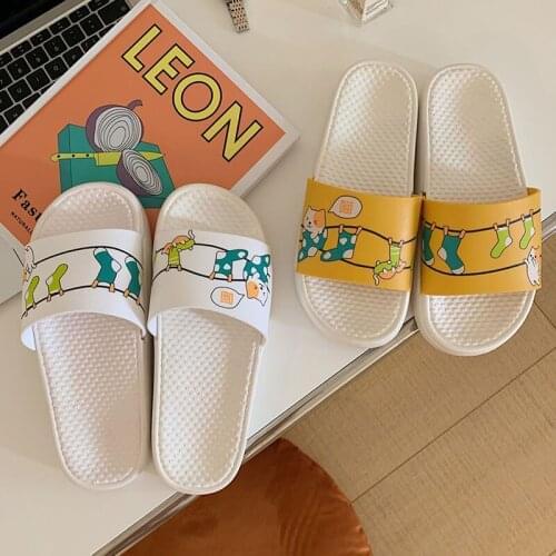 New Cartoon Girl Heart Slippers Indoor Home Japanese Style Sandals Fashion Ladies Outdoor Slippers PVC Non-slip Sandals