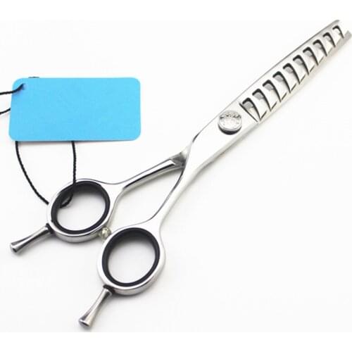 Professional japan 440c 6 inch Curved teeth hair scissors barber makas hair salon scissor thinning shears hairdressing scissors