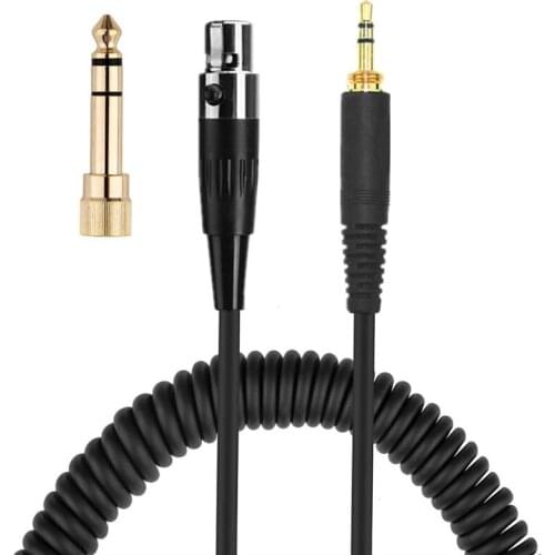 Spring Headphone Cable for AKG K240 K702 Q701 K271 K267 K712 Headset Replacement Audio Wire 6.35 / 3.5mm Male to Mini XL