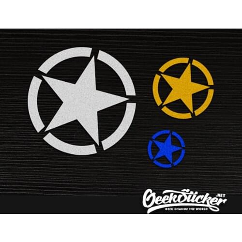 Waterproof Five-Pointed Star Body Car Styling Reflective Vinyl Sticker Refitting Exterior Decals for Jeep Cherokee Renegade etc