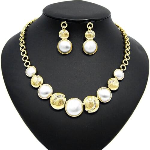 Yulaili Vintage Dubai Gold Jewelry Sets For Women Wedding Necklace Earrings Ladies Party Accessories Free Shipping