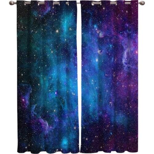Curtains Galaxy Star Universe Starry Sky Curtains Bedroom Living Room Kitchen Decoration Curtains