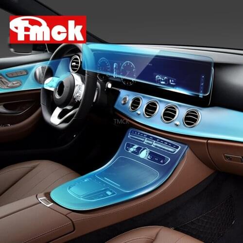 Car Door Center Console Media Dashboard Navigation TPU Protector Film for Mercedes Benz E Class W213 E200/260/300/320 2016-2019