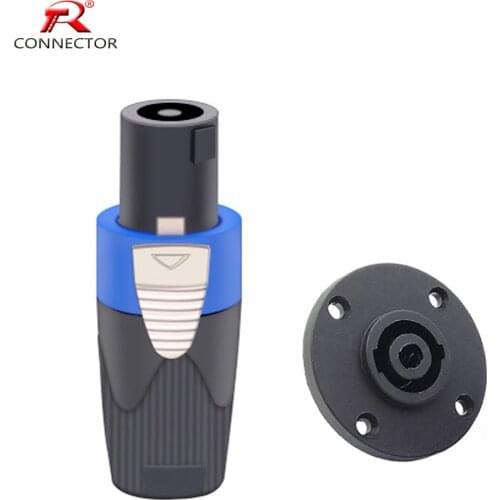 1set NL4FX Speak connector, 4pins, male plug + female socket, blue & red colors available