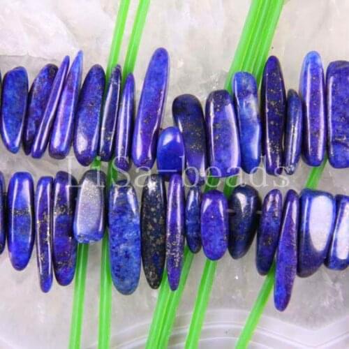1 strand Fashion Jewelry Loose Chip lapis lazuli Teeth Beads 16" S041