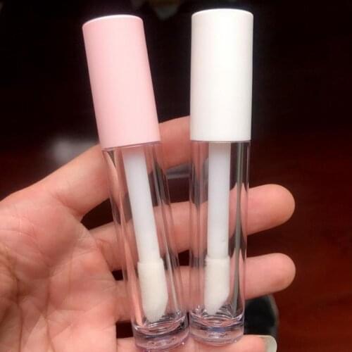 10pcs Big Brush Transparent Lip Gloss Bottle 6ml Clear Lip Glaze Tube DIY Empty Makeup Pink White Lipgloss Lip Balm Bottle