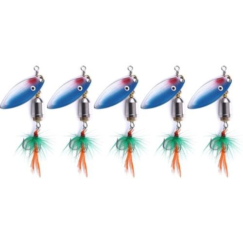 10Pcs Jigs Squid Spinner Bait Spoon Lures Metal Hard Shone Bait Bass Carp Pike Bait With Feather Treble Hooks wobblers