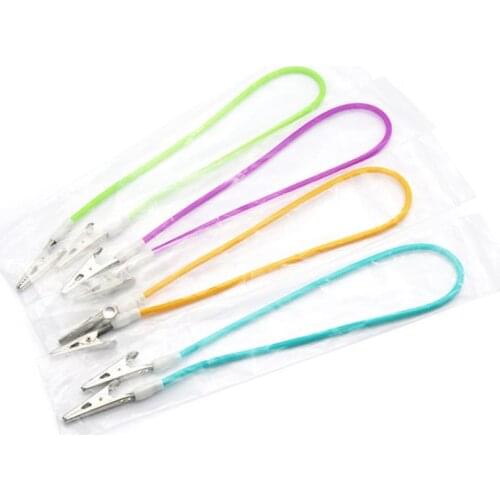 10pcs Dental Bibs Clip Flexible Chain Silicone Rubber Autoclavable Scarf Pin Napkin Holder Baby Patient Bib Crocodile Clips Tool