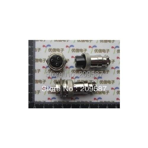 2pcs 3 Pin Male & Female Wire Panel Connector GX16-3