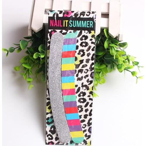 2PC Disposable Nail Files Buffer Banana Emery Board Double Side Sandpaper Sanding Foam Manicure Pedicure Essential Nail Art Tool