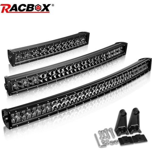 22" 32" 42"Led light bar 5D Black Pearl Lens Double row Curved Led Work Light Bar Combo Beam White 6000K 12V 24V OffRoad UAZ 4x4