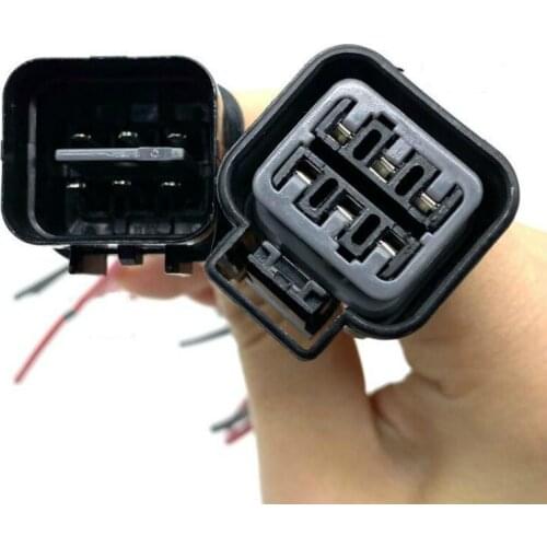 6Pin male and female Car headlamp assembly harness plug socket for Great Wall C30 C50 M4