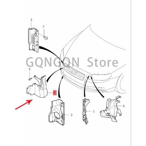 CAR seal 2009-2015 vol vos80l front bumper fixing bracket frame air guide shelf guard plate shelf