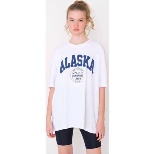 Addax Printed T-shirt WHITE P9525