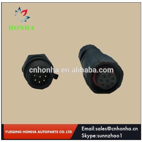 Free shipping M14 male female 8 pin filed assembly Rear panel mount waterproof electrical connector