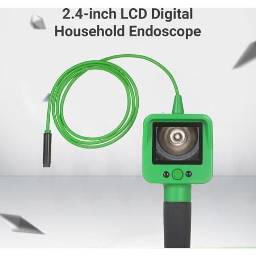 Household Endoscope 2.4-inch LCD Digital Industrial Borescope Micro Inspection Camera Waterproof Lens and Flexible Cable for car