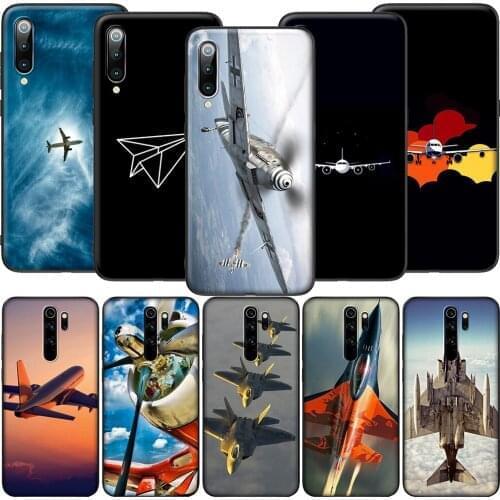 GX68 Fighter Plane Aircraft Airplane Case for Xiaomi Note 10 8Lite CC9 9 9T 10T A1 A2 A3 5X 6X F1 Poco F2 X3 NFC M3 Pro Lite
