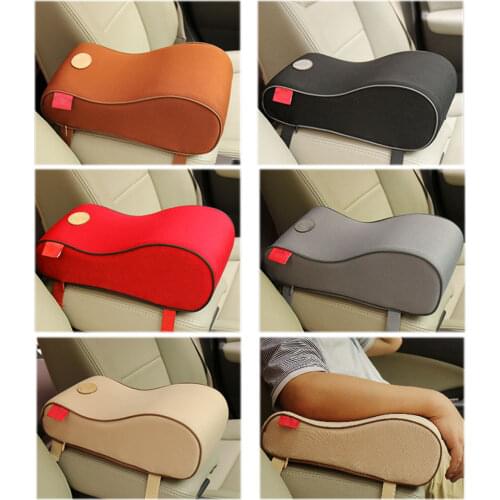 Black / Gray / Red / Brown / Beige Luxury Cushions Car Seat Cushion Armrest Center Consoles Cushion Pillow Pad