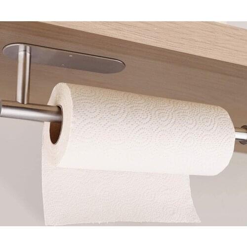 Kitchen Toilet WC Paper Roll Holder Towel Hanger Rack Bar Cabinet Wall Shelf Rag Holder Home Bathroom Multifunctional Paper Rack
