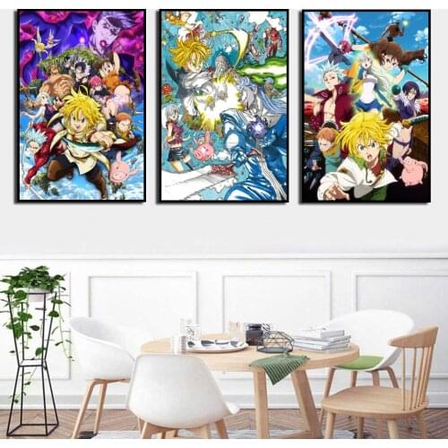 DIY 5D Diamond Painting Japanese Anime Seven Deadly Sins Cross Stitch Kit Diamond Embroidery Mosaic Rhinestones Home Decor