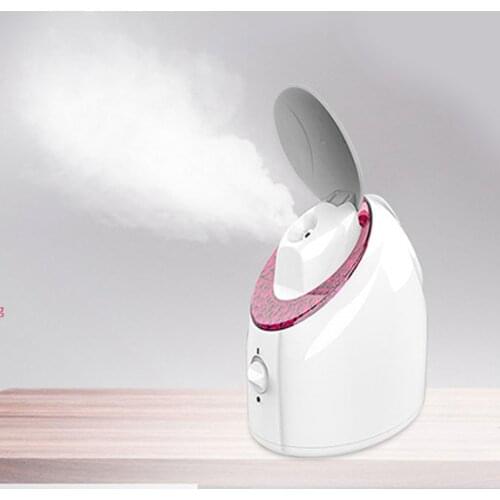 Electric face steamer with 90ml water tank White thermal spray steaming facial Hydrating instrument Thermal spray beauty