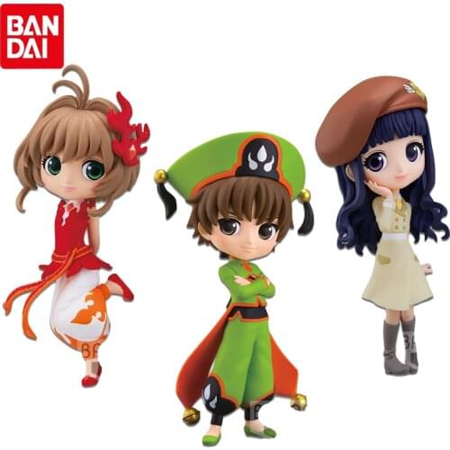 Bandai Genuine Cardcaptor Sakura Clear Card Anime Doll KINOMOTO SAKURA LI SYAORAN DAIDOUJI TOMOYO Action Figure Toys