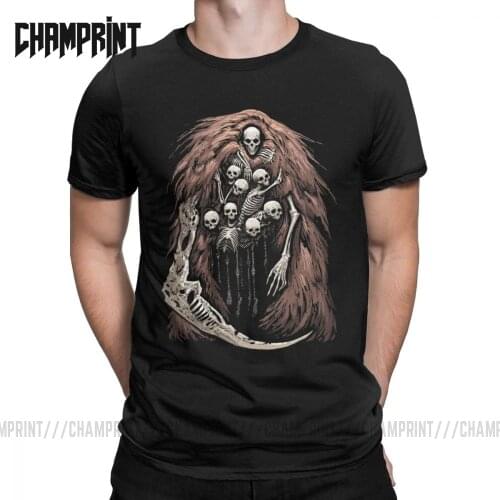 The Gravelord T-Shirts for Men Dark Souls Skeletons Skulls Scary Horror Funny Pure Cotton Tees T Shirts Printed Clothes