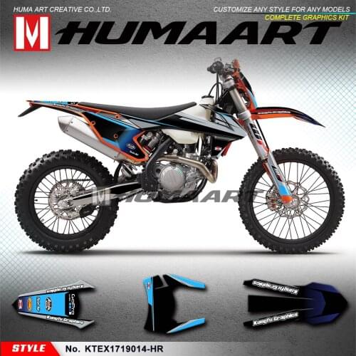 HUMAART Dirt Bike Graphics Vinyl Decal Sticker Kit for 125 150 250 300 350 450 500 EXC F EXC-F XCW XC-W 2017 2018 2019