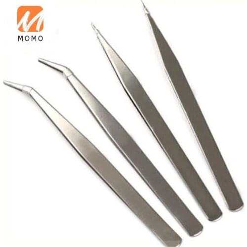 Tool Succulent Repair Stainless Steel Machine Hand Tweezers Only Thickened and Hardened Long Nie Zi Double Eyelid Pick