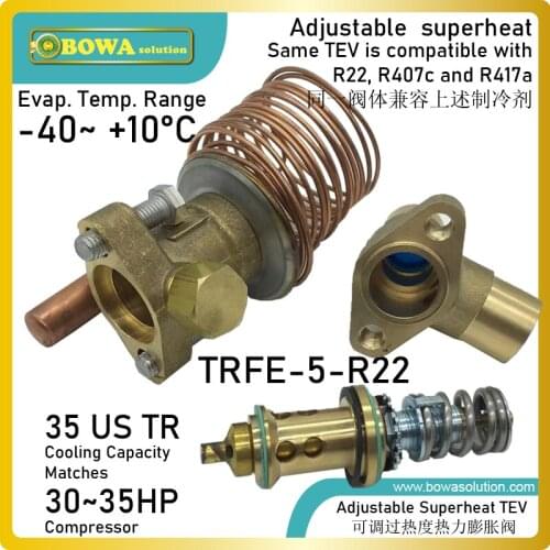 35TR R22 mechanic expansion valves are working as independent throttle device in heat pump, refrigeration and air conditioner