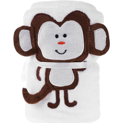 Cartoon Animal Baby Bath Towel Bathrobe Fleece Infant Blanket Newborn Swaddle Fleece Hood Infant Towels Blanket