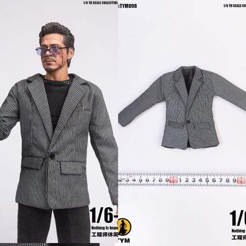 In Stock 1/6 Scale Male Head Sculpt MK5 Tony 2.0 Head Carved Model Normal/Damaged Version for 12'' Action Figure Body Accessory