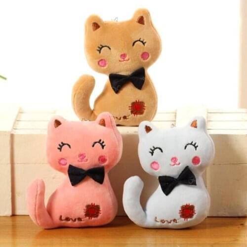Stuffed Animal 10cm NEW Cat Plush , Animal Stuffed Kitty Cat Key chain TOY, Kids Party Plush TOY , Bouquet Plush Dolls