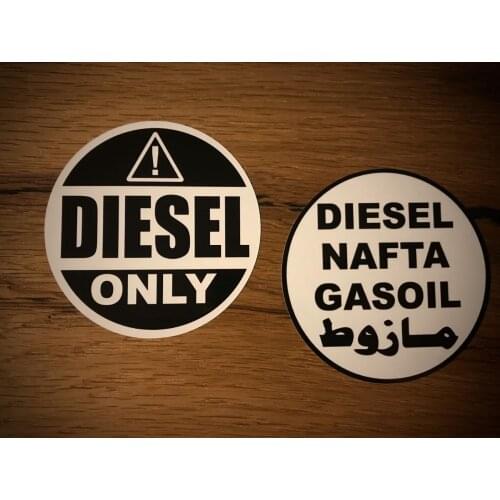 DIESEL only Sticker Gasoil Nafta Offroad Tank Sticker Expedition TOP # 298