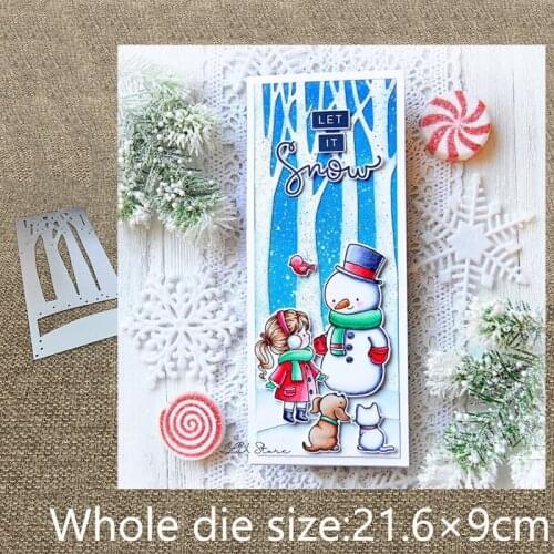New Design Craft Metal stencil mold Cutting Dies Tall Trees Scene decoration scrapbook die cuts Album Paper Card Craft Embossing