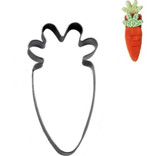 New Cute Carrot Fondant Cake Stencil Kitchen Cupcake Decoration Template Mold Cookie Coffee Stencil Mold Baking Biscuits Stamp