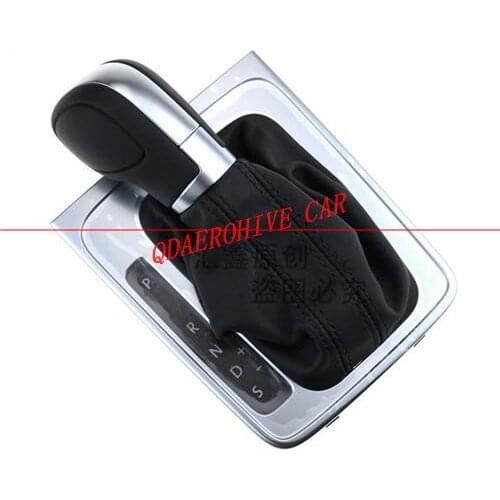 QDAEROHIVE DSG Gear head Shift Knob Lever Cover Red lines and white lines Dust cover For VW Passat B7 CC 3AD 713 203