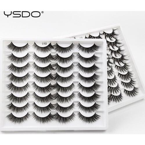 YSDO 3/5/16Pairs Eyelashes Natural Long Mink Eyelashes Fluffy 3d Mink Lashes Thick False Lashes Makeup Fake Eyelashes Extensions