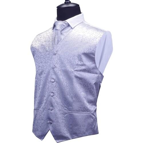 Ricnais Business Style Blue Red Mens Floral Vest Set Vest Tie and Pocket Square For Party Wedding Formal Occasions Suit