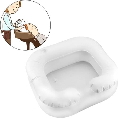 With Drain Tube for The Disabled Hair Washing Basin Inflatable Shampoo Basin Tub Portable Shampoo Tray Bed Rest Nursing Aid Sink