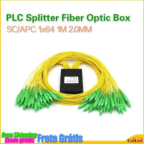 SC/APC 1x64 1M 2.0MM 1*64 Planar Lightwave Circuit Splitter-Box PLC Splitter Box FTTH Fiber Optic ABS Box