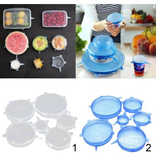Silicone Stretch Lids, Reusable and Durable Covers For Bowl, Dishes, Cups