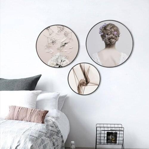 Modern Nordic Ins Style Figure Beauty Ballet Feather Wall Art Pictures Posters Prints For Living Room Home Canvas Painting Decor