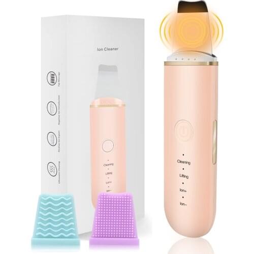 Ultrasonic Skin Scrubber Deep Cleaning Cavitation Peeling Facial Peeling Spatula Exfoliating Beauty Skin Care Face Cleanser