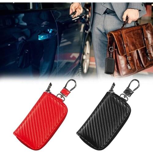 Universal Car Key Case RFID Signal Blocker Bag For Car Key Fob Faraday Cage Anti-Theft Anti-Hacking GPS Signal Blocking Box