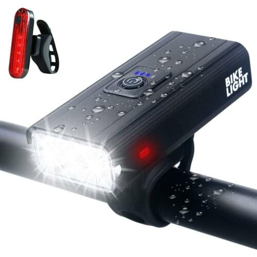 Bicycle Light Rainproof USB Charging LED Cycling Lights Front Lamp Headlight Aluminum Ultralight Flashlight Bike Light