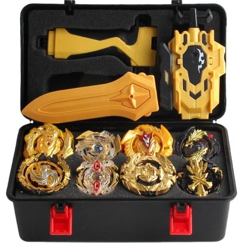 12Pcs Spinning Tops Burst Grip Launcher Arena Battle Toys Luxury Sets with Storage Case - B129 B34 B127 B00 B131 B59 B128 B48
