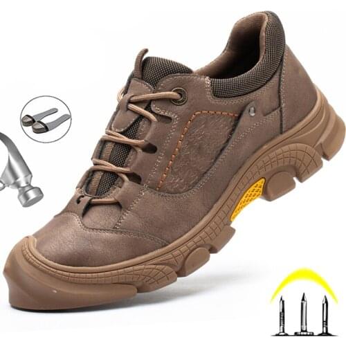 High Quality Safety Shoes Men Leather Shoes Construction Work Shoes Indestructible Industrial Shoes Puncture-Proof Security Shoe