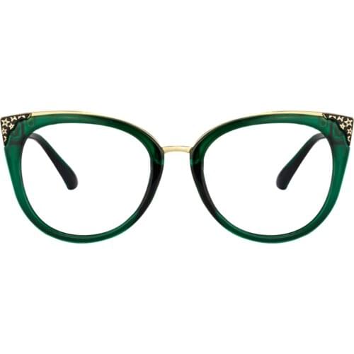 Zeelool Retro Oversized Cat Eye Glasses Frame for Women With Non-prescription Clear Lens Dalton OP01934